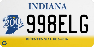 IN license plate 998ELG