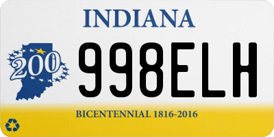 IN license plate 998ELH