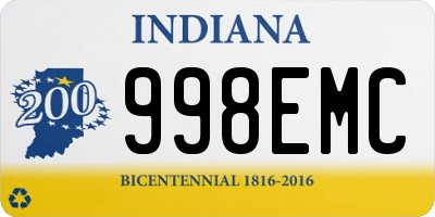 IN license plate 998EMC