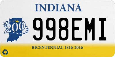 IN license plate 998EMI