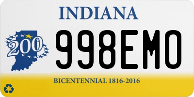 IN license plate 998EMO