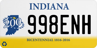 IN license plate 998ENH