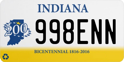 IN license plate 998ENN