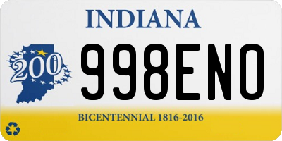 IN license plate 998ENO