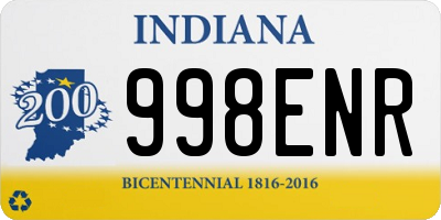 IN license plate 998ENR