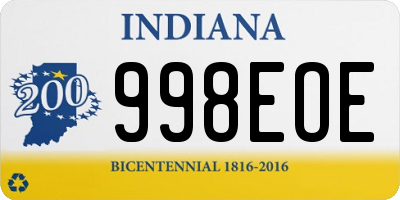 IN license plate 998EOE