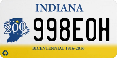 IN license plate 998EOH