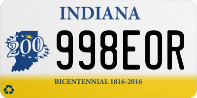 IN license plate 998EOR