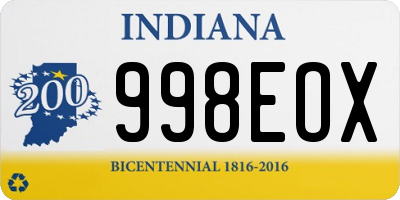 IN license plate 998EOX