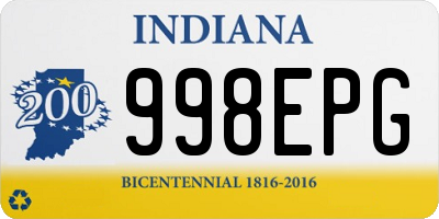 IN license plate 998EPG