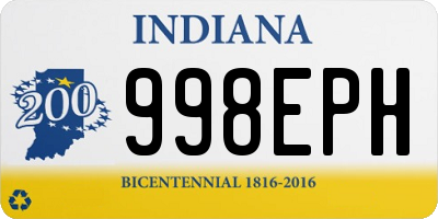 IN license plate 998EPH