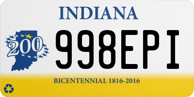 IN license plate 998EPI