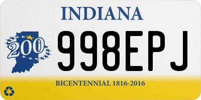 IN license plate 998EPJ