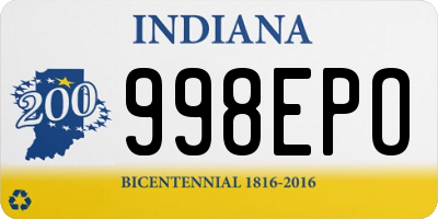 IN license plate 998EPO