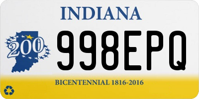 IN license plate 998EPQ