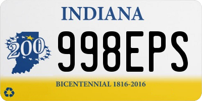 IN license plate 998EPS