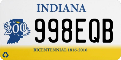 IN license plate 998EQB