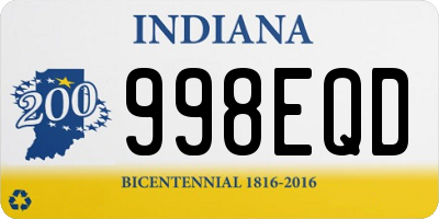 IN license plate 998EQD