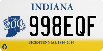 IN license plate 998EQF