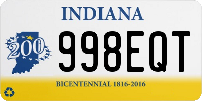 IN license plate 998EQT