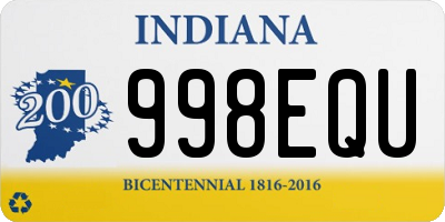 IN license plate 998EQU