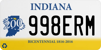 IN license plate 998ERM