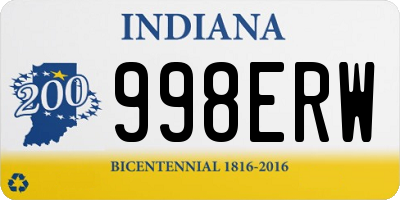 IN license plate 998ERW