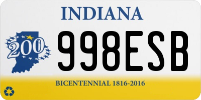 IN license plate 998ESB