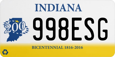 IN license plate 998ESG