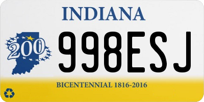 IN license plate 998ESJ