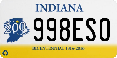 IN license plate 998ESO