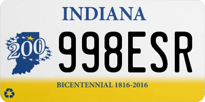 IN license plate 998ESR