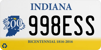 IN license plate 998ESS