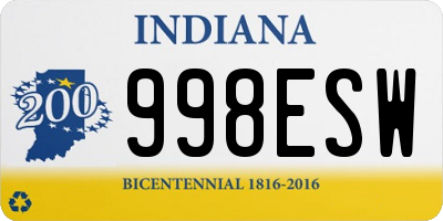 IN license plate 998ESW