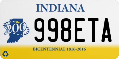 IN license plate 998ETA