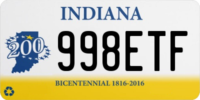 IN license plate 998ETF