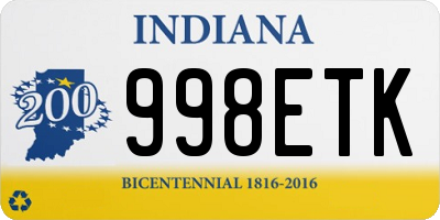 IN license plate 998ETK