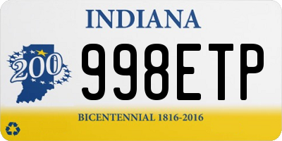 IN license plate 998ETP