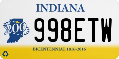 IN license plate 998ETW