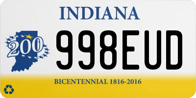 IN license plate 998EUD