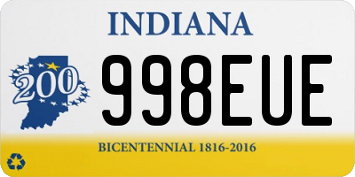 IN license plate 998EUE