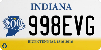 IN license plate 998EVG