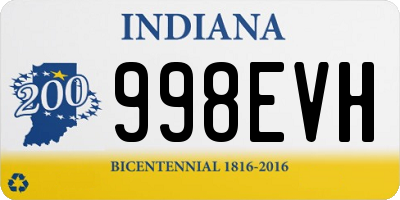 IN license plate 998EVH