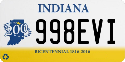 IN license plate 998EVI