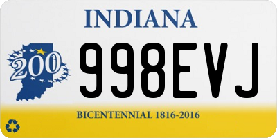 IN license plate 998EVJ