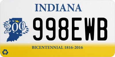 IN license plate 998EWB