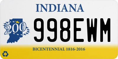 IN license plate 998EWM