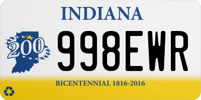 IN license plate 998EWR