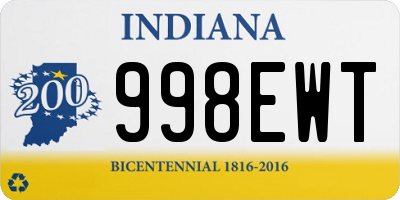 IN license plate 998EWT