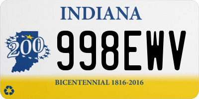 IN license plate 998EWV